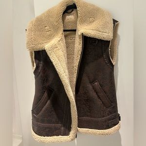 Free People Fur lined vest